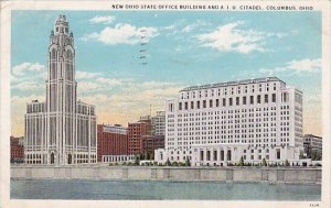 Ohio Columbus New Ohio State Office Building And A I U Citadel 1932