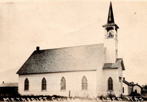 RPPC Real Photo Postcard - Methodist Church - Selden, Kansas - 1922