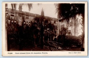 St. Augustine Florida FL Postcard RPPC Photo Court Aloazar Hotel Building 1911