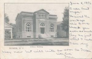 Homer Cortland County NY New York Phillips Free Library Building - pm 1906 - UDB