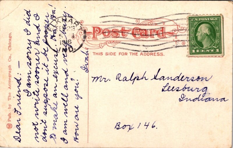 Postcard Residence of A.R. Beardsley in Elkhart, Indiana