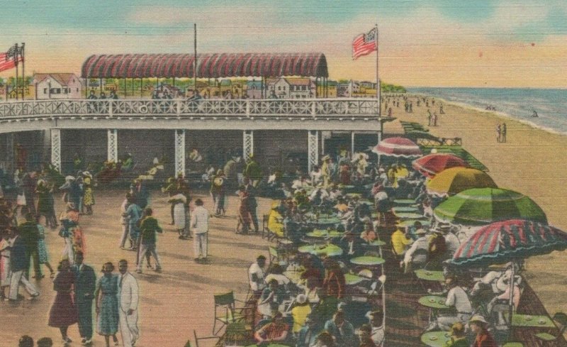 70 Surf Club Virginia Beach Virginia Linen Vintage Postcard