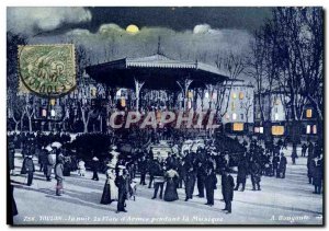 Old Postcard Toulon Night Place d & # 39armes for music