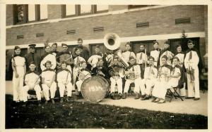 RPPC Postcard; Plainfield High School Marching Band of 1934 Unknown US Location