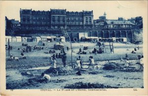 CPA ONIVAL-sur-MER La Plage et l'hotel Continental (807984)