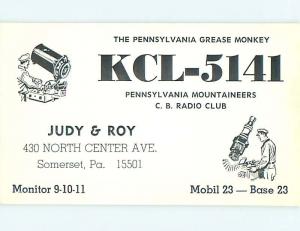 comic - QSL CB HAM RADIO CARD Somerset Pennsylvania PA s0145