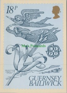 Post Office Postcard - Stamp, Guernsey 1981, Legend of Guernsey Lily Ref.RR15885