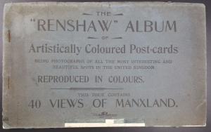 Vintage Renshaw Postcard Album of 40 Views of Manxland, Isle of Man 