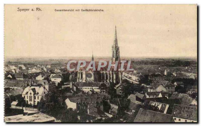 Postcard Old Speyer Gesamtanslcht mig Gedachtniskirche