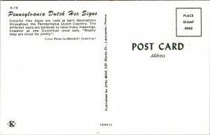 Pennsylvania Dutch Hex Signs Barn Decorations Dussinger Postcard 