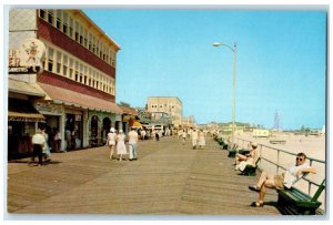 c1950 Boardwalk Looking North Convention Wildwood By The Sea New Jersey Postcard