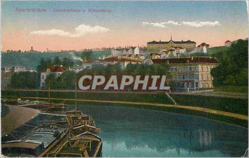 Old Postcard Saarbrucken Krankenhaus u Winterberg