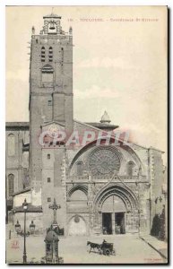 Postcard Old Toulouse Cathedrale St Etienne