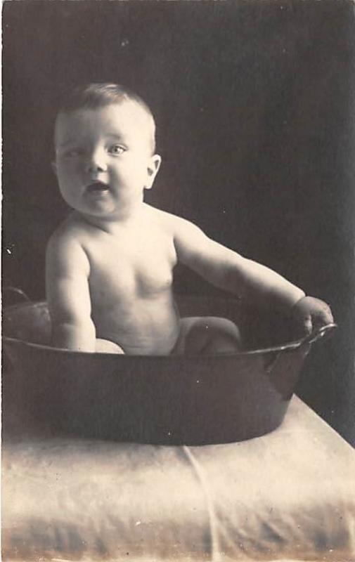 Little child in bowl Child, People Photo Unused 