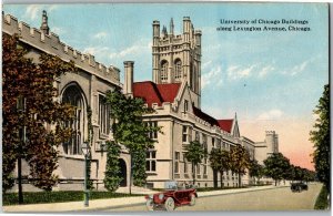 University Chicago Buildings on Lexington Ave Chicago IL c1916 Postcard W33