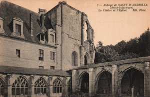 Le Cloitre et ;'Eglise,Abbaye de Saint-Wandrille,France BIN