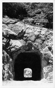 Mount Rushmore Through the Tunnels real photo Black Hills SD 