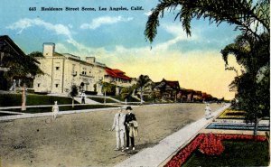 Los Angeles, California - Two Dapper Men on a Residence Street - c1910