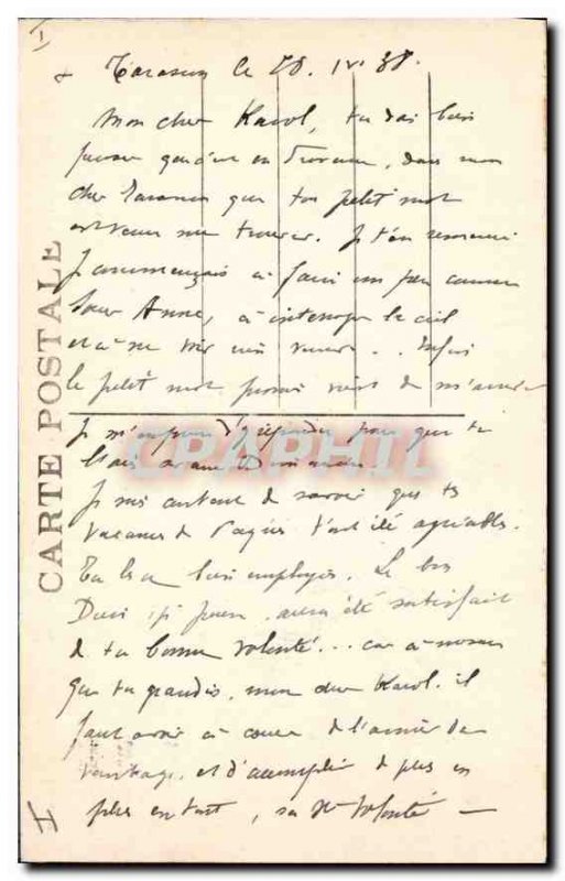 Old Postcard Tarascon Chateau du Roi Rene said cote du Rhone