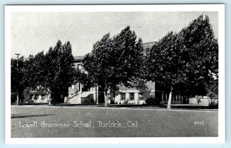 TURLOCK, California CA ~ LOWELL GRAMMAR SCHOOL  Stanislaus County 1910s Postcard