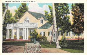 SKOWHEGAN, ME Maine  THE INN~LAKEWOOD Somerset County ROADSIDE  c1940's Postcard