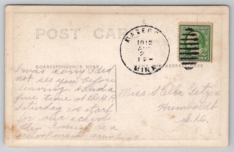 MN Lonesome Tree Optical Illusion Sky Falls Snow Cliffs RPPC Postcard G37