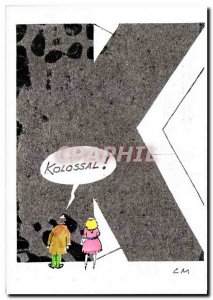 Postcard Modern letter K Kolossal