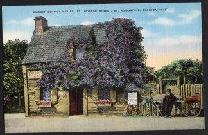 Florida ST. AUGUSTINE Oldest School House St. George Street LINEN