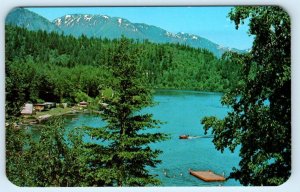 KAKAWA LAKE near Hope, British Columbia Canada ~ BEACH & CAMPING c1950s Postcard
