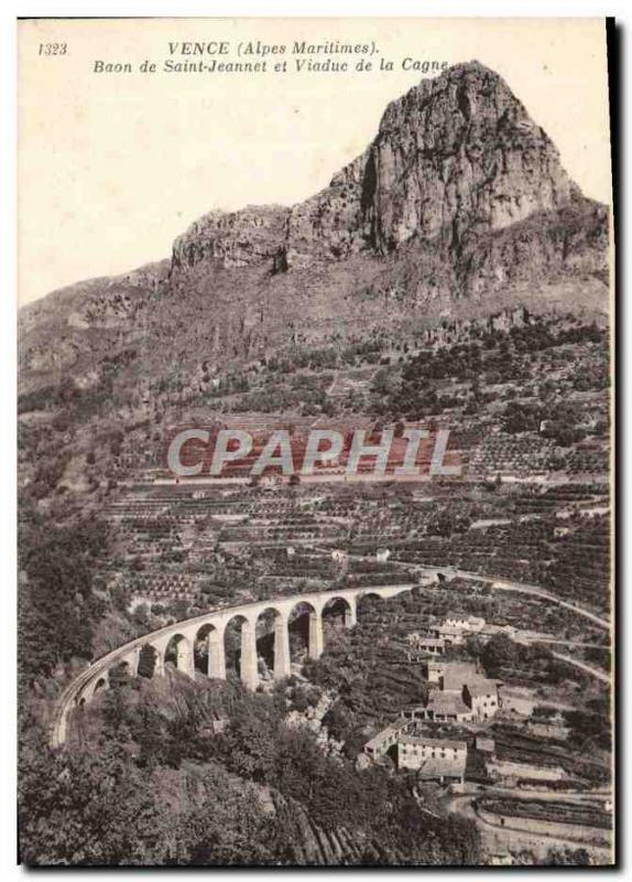 Postcard Old Vence Baon of Saint Jeannet and Viaduct Cagne