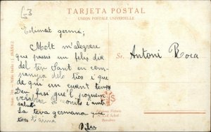 IBANEZ Native American Indian Child Crying #704 c1910 Postcard