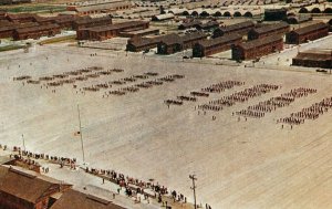 1940's Review on Parade Ground  Camp Parks Construction Bat. Depot Kodachrome G1