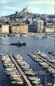 Le Vieux Port et Notre Dame de la Garde Marseille, France, Carte, 1964 
