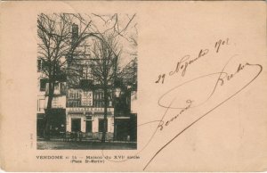 CPA VENDOME-Maison du XVIe siecle-Place St-Martin (26695)