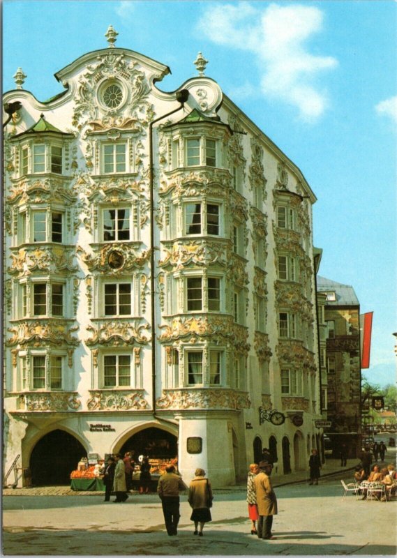 Postcard Austria Innsbruck - Helblinghaus - Late Gothic house with Rococo façade