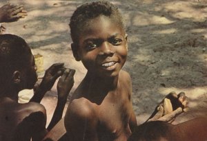 Happy Sudan Children 1970s African Postcard