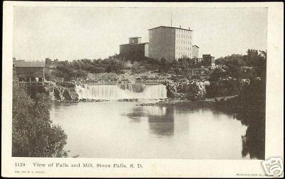 Sioux Falls, S.D., View of Falls and Mill (1907)