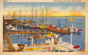 The Shrimp and Oyster Fleet at Dock Fishing Unused 