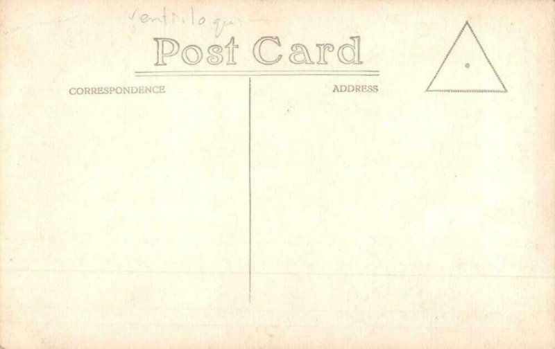 Ventriloquist with Monkey Puppet Real Photo Vintage Postcard AA34494