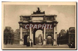 Postcard Old Paris while strolling the Carrousel Arc de Triomphe