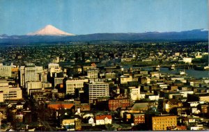 Oregon Portland Looking North Across The Willamette River 1960