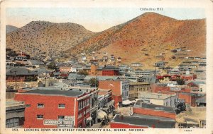 H78/ Bisbee Arizona Postcard c1937 Main Street Quality Hill Stores  78