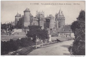 VITRE, Ille et Vilaine, France; Vue generale prise de la Route de Rennes, 00-10s