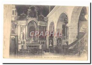 Carnac Postcard Old church of Saint Cornely low score (or altar Saint Joseph)