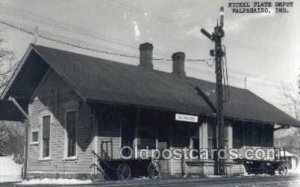 Nickel Plate Depot, Valparaiso, IN, USA Kodak Real Photo Paper Train Railroad...