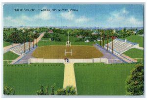 c1940 Public School Stadium Morningside Trinity Field Sioux City Iowa Postcard