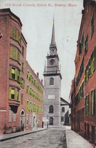 Massachusetts Boston Old North Church Salem Street 1914
