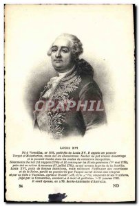 Old Postcard King Louis XVI of France