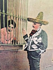 Postcard Hand-Tinted  Mexican Woman in Jail. Mexico  Z9