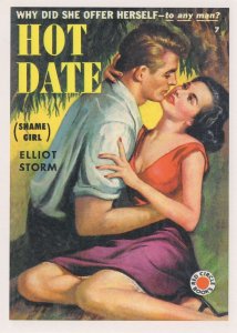 Hot Date Risque Dating Sex In Forest 1950s Erotic Story Book Postcard